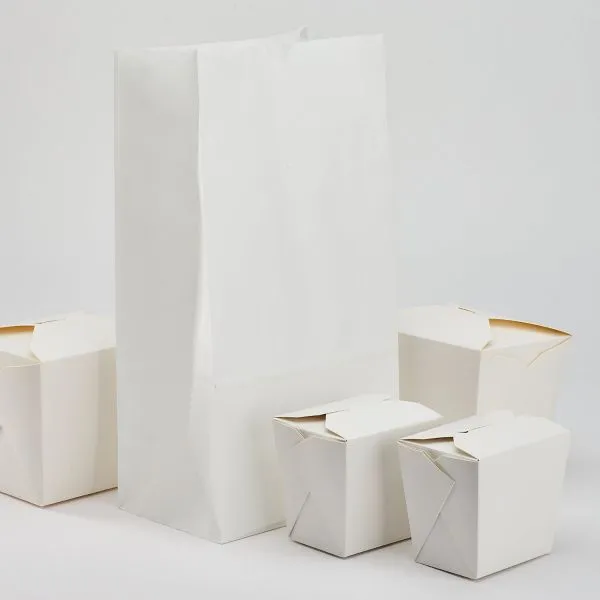 [1,000 ct] 12 lb Paper Bag, White