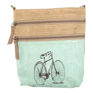 1966 Bike Double Zipper Crossbody Bag