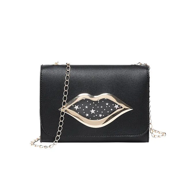 2019 New Arrival Women Bag Crossbody Bags for Women heart Buckle Handbag Glitter Sequins Chain Shoulder Bag PU Leather Handbags