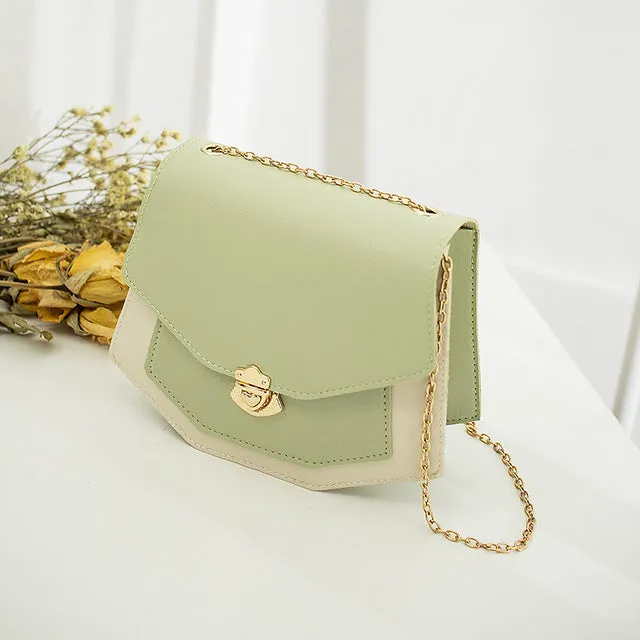 2019 New Arrival Women Bag Crossbody Bags for Women heart Buckle Handbag Glitter Sequins Chain Shoulder Bag PU Leather Handbags