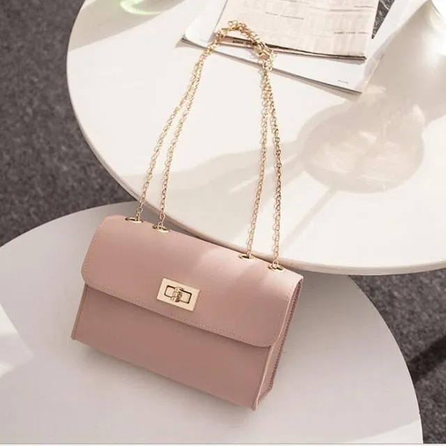 2019 New Arrival Women Bag Crossbody Bags for Women heart Buckle Handbag Glitter Sequins Chain Shoulder Bag PU Leather Handbags