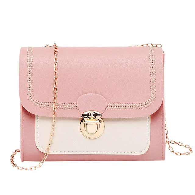 2019 New Arrival Women Bag Crossbody Bags for Women heart Buckle Handbag Glitter Sequins Chain Shoulder Bag PU Leather Handbags