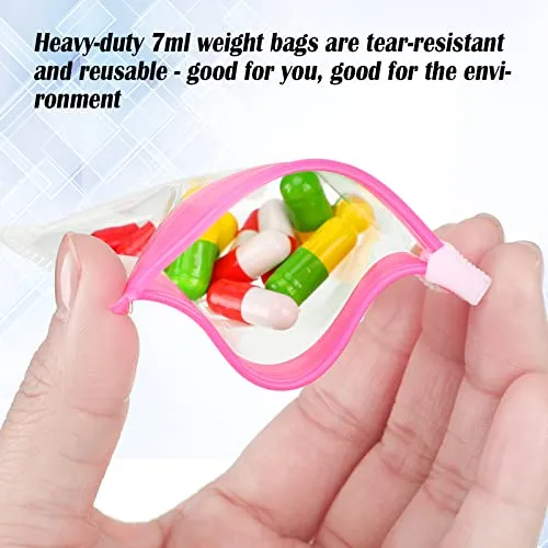 29 Pcs Weekly Pill Pouches Bags Set Monthly Zippered Pill Pouch Set Reusable Clear Plastic Pill Bags Self Sealing Travel Medicine Organizer Storage Pouches with Slide Lock for Small Items (Multicolor)