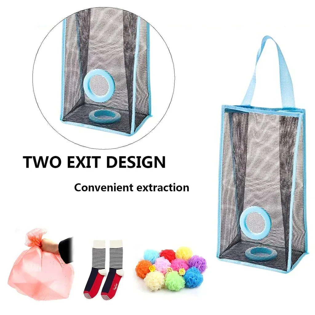 3625 Wall Hanging Garbage Bags Recycle Breathable Plastic Storage Polythene Garbage Bags Kitchen Organizer Plastic Wall Mounted Rubbish Bag Container Multi Color