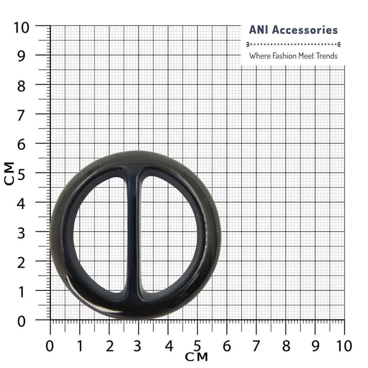 ABS Circle Black Sliding Buckle