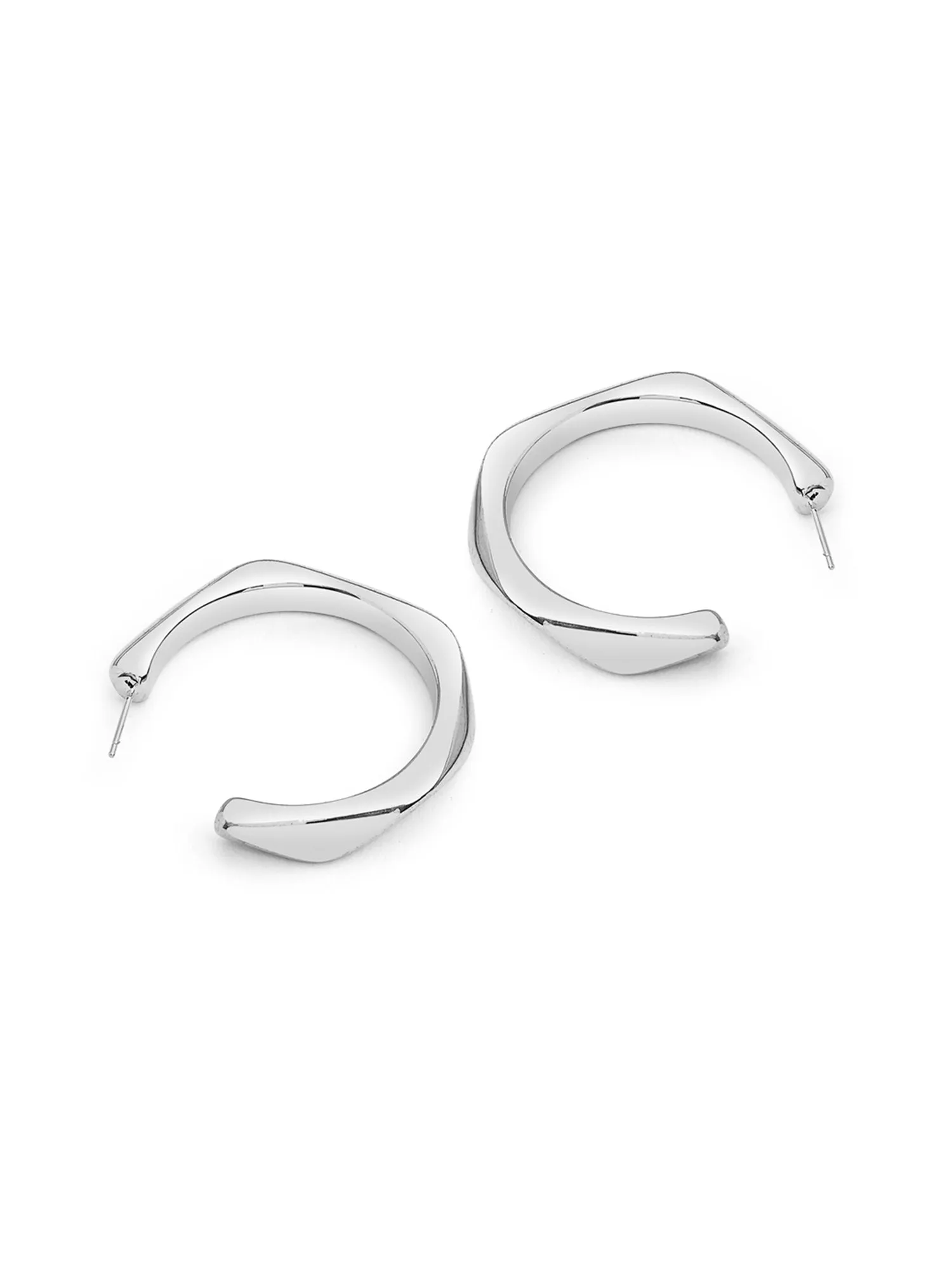 Abstract Round Hoop Earrings