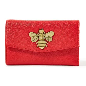 Accessorize London Women's Faux Leather Britney Bee Wallet - Red