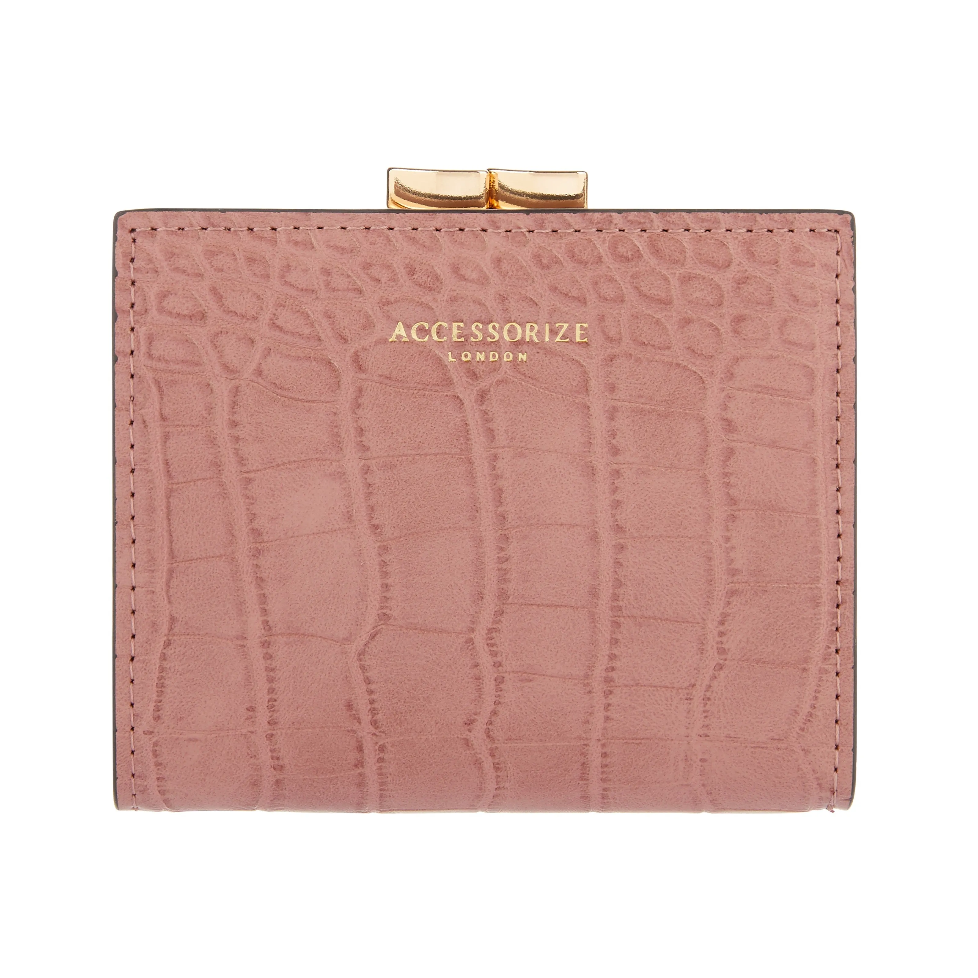 Accessorize London Women's Faux Leather Pink Clip Frame Bella Wallet