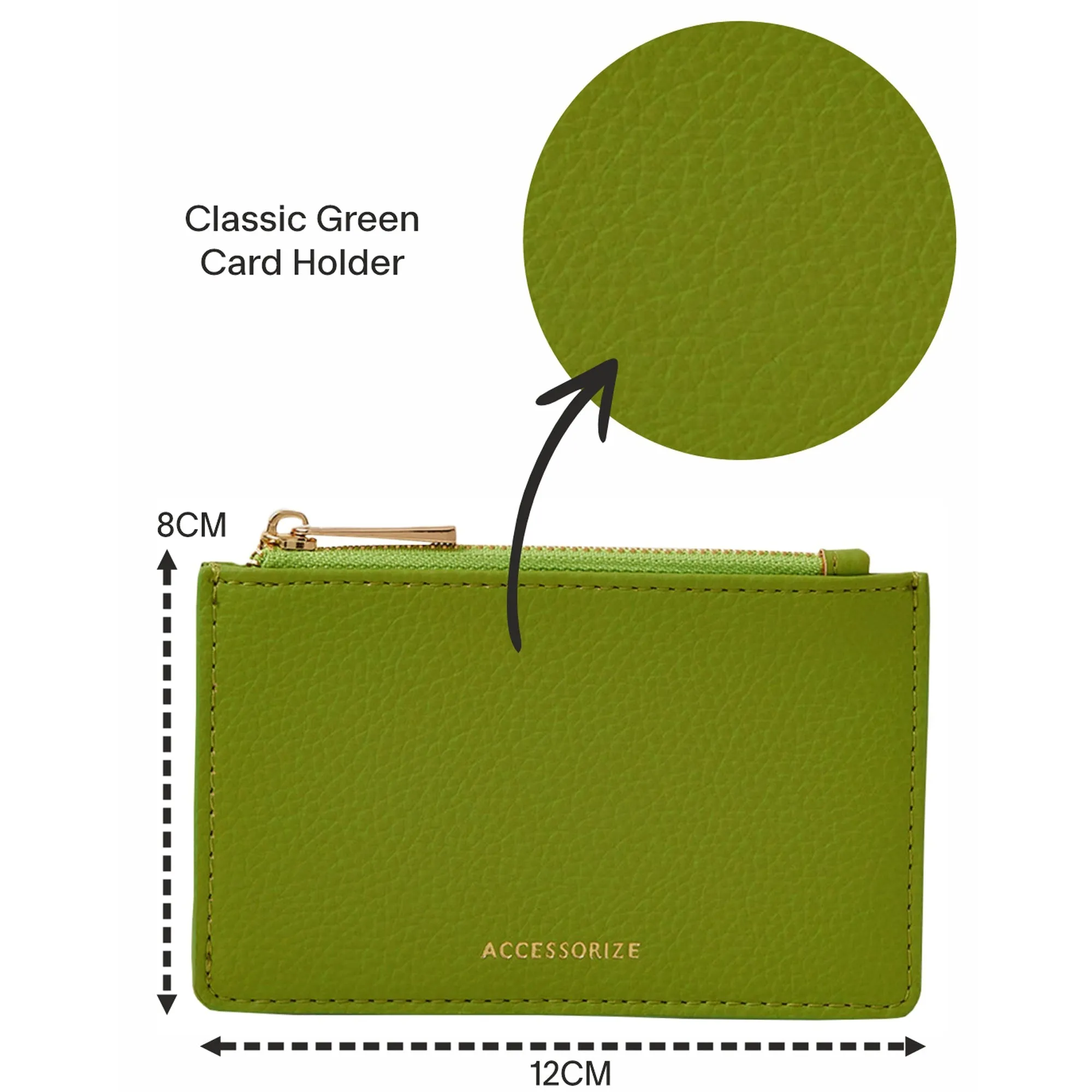 Accessorize London Women's Green Classic Card Holder