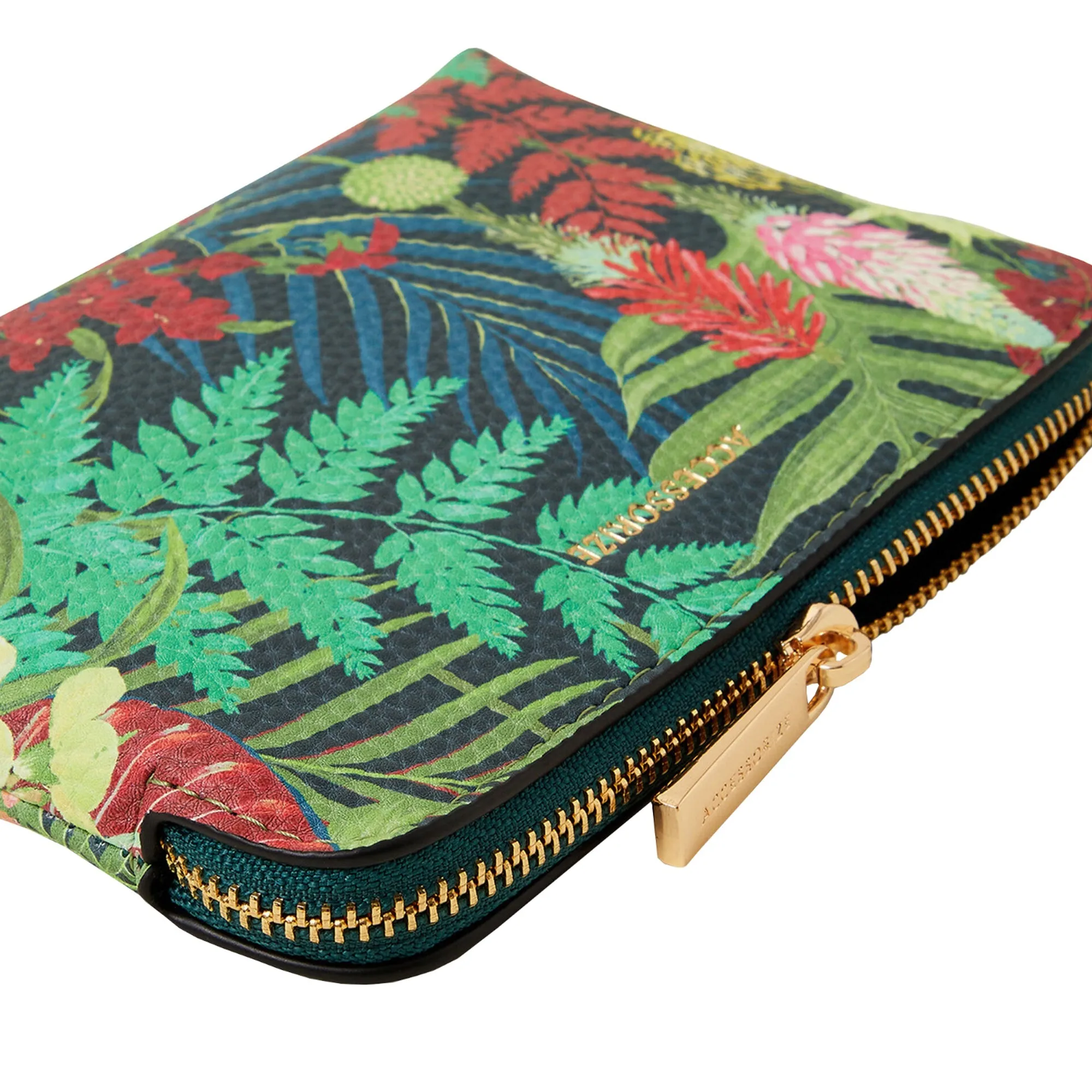 Accessorize London Women's Green Jungle Print Coin Purse