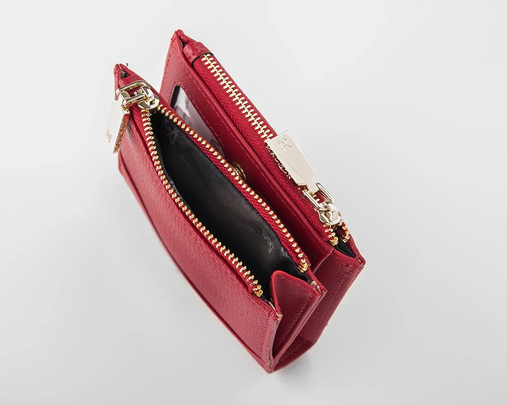 Arabella Small Double Zip Pocket Wallet