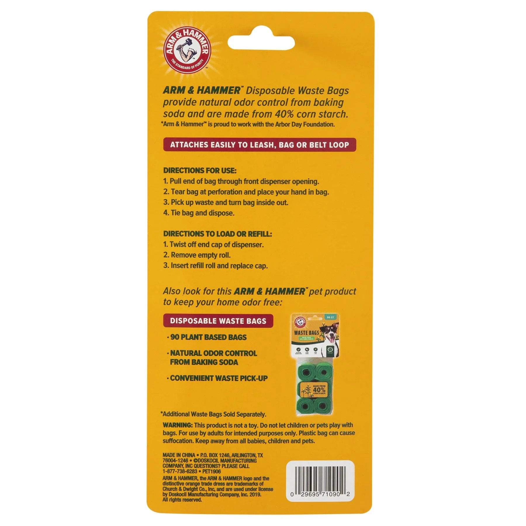 Arm & Hammer Bone Dispenser & Cornstarch Waste Bags 30 Count