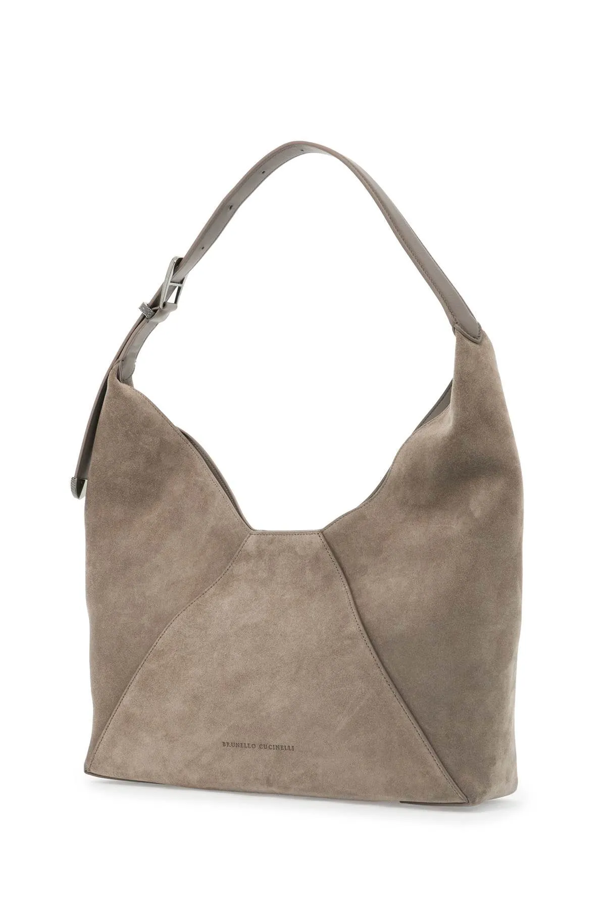 bc duo suede leather hobo bag with