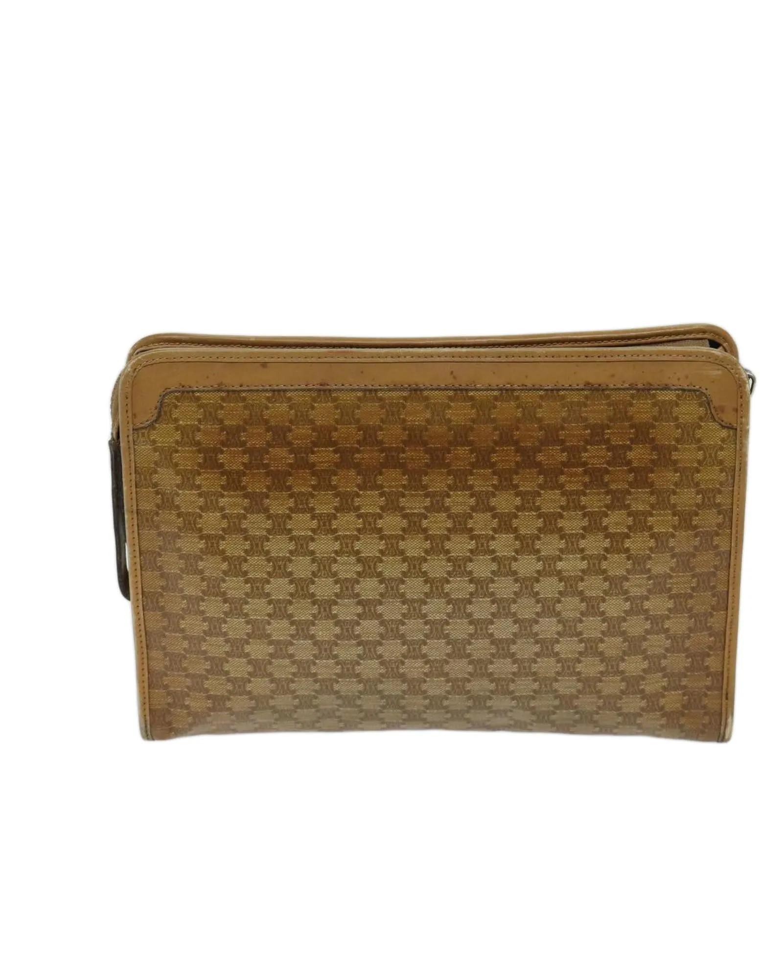 Beige Macadam Canvas Clutch Bag - Used Condition