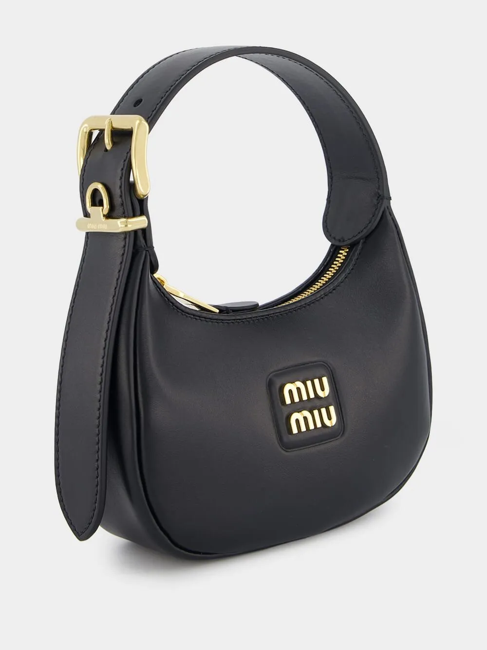 Black Leather Hobo Bag