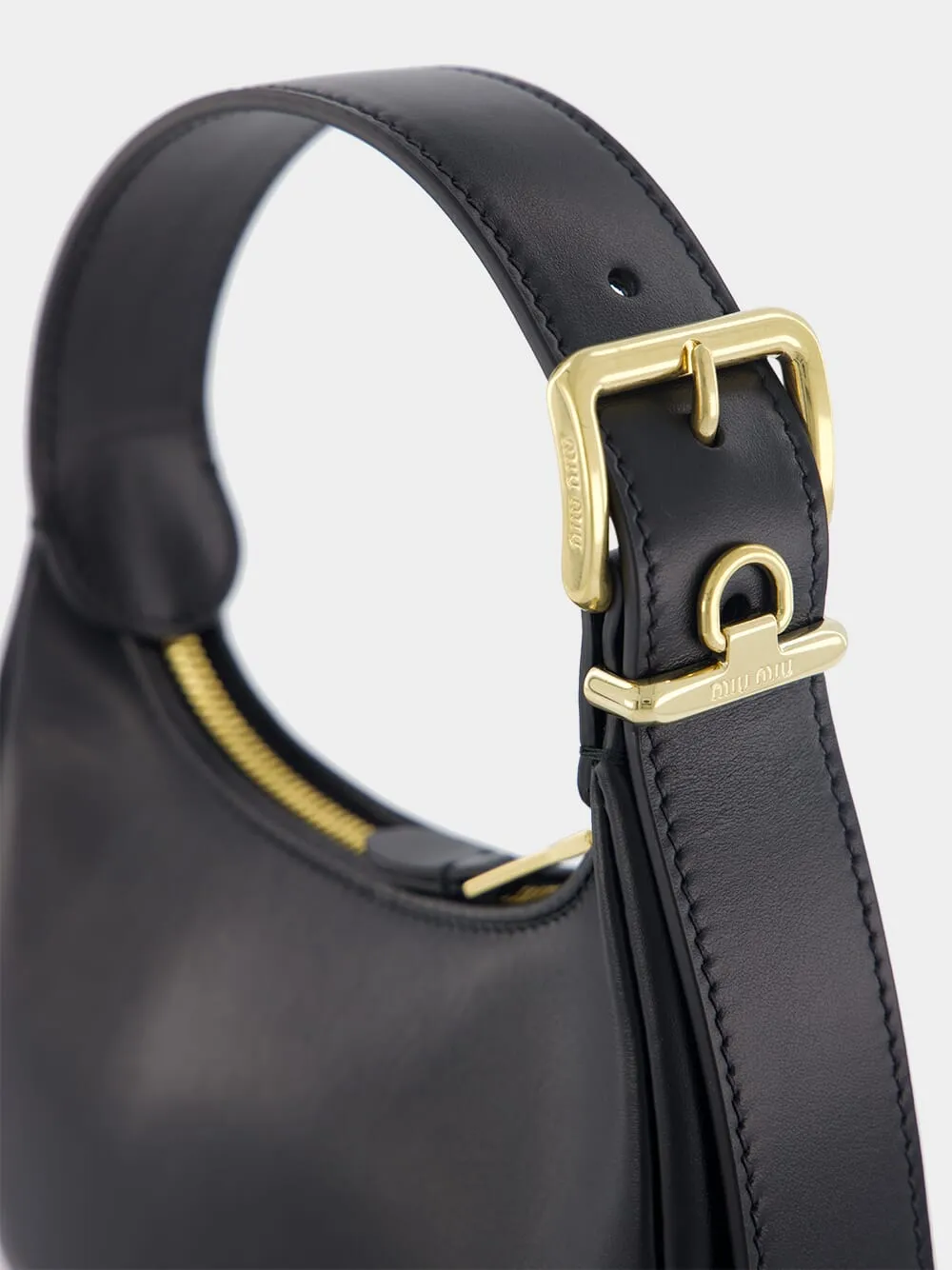 Black Leather Hobo Bag