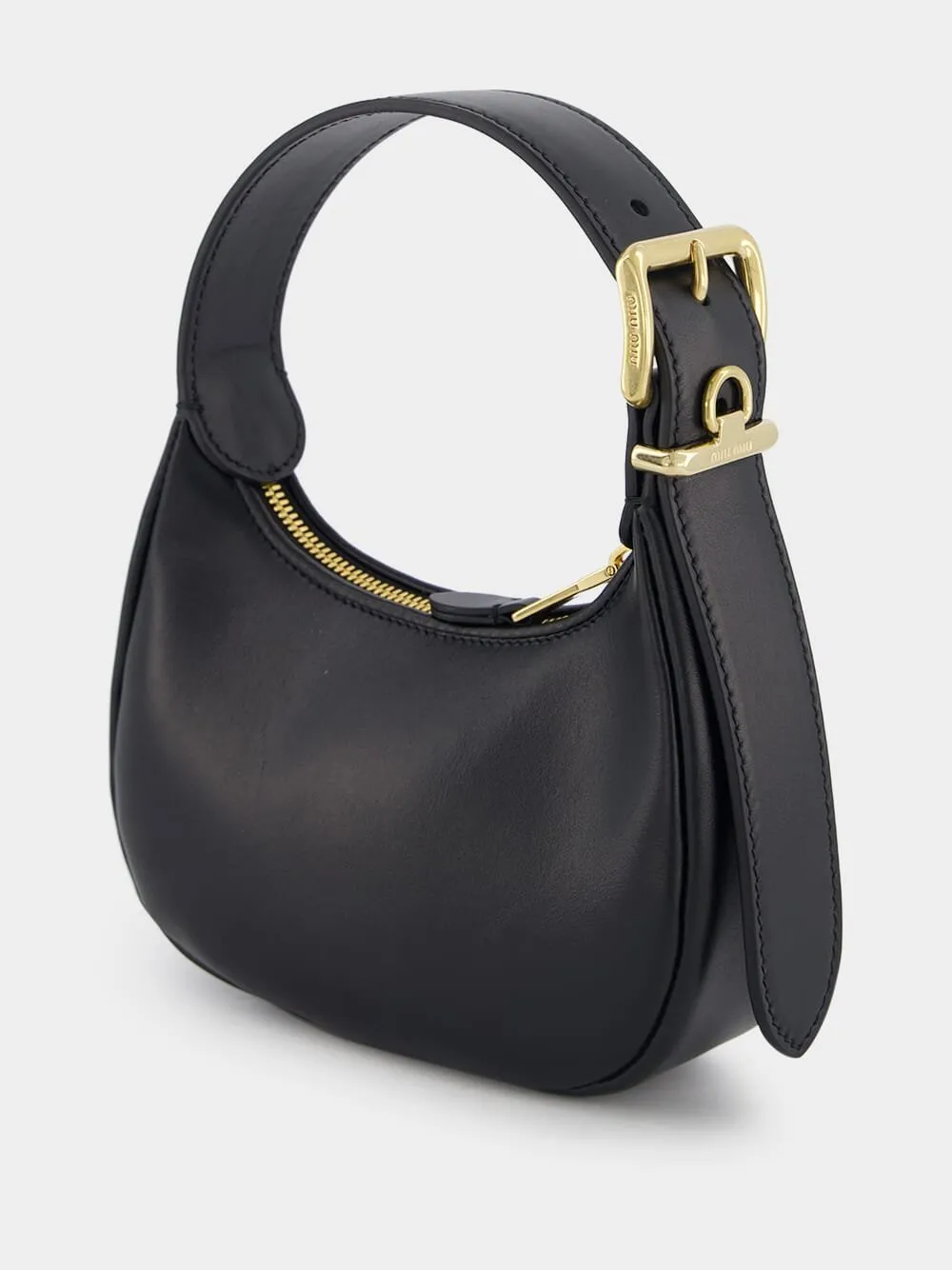 Black Leather Hobo Bag