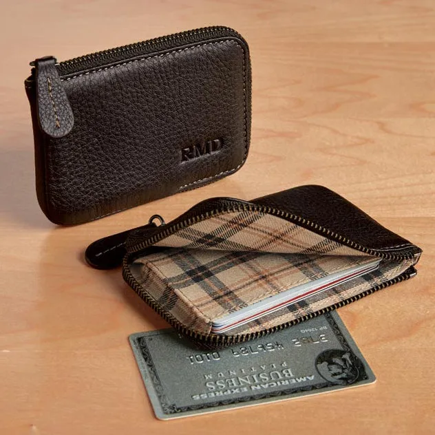 Bomber Jacket Zip Card Wallet