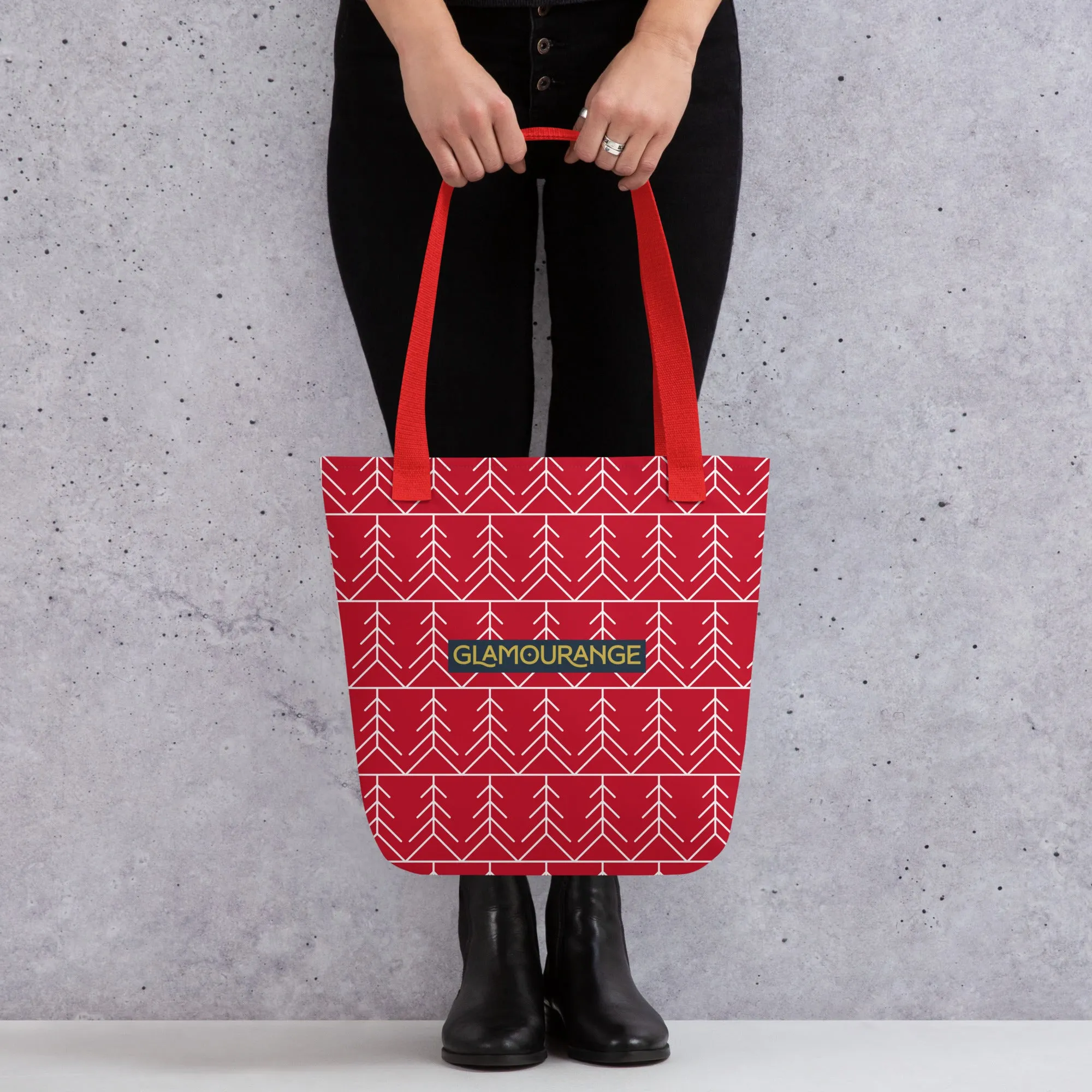 Christmas Tote Bag - Fir Tree (Glamourange Festive Pattern Christmas Tote Bags)