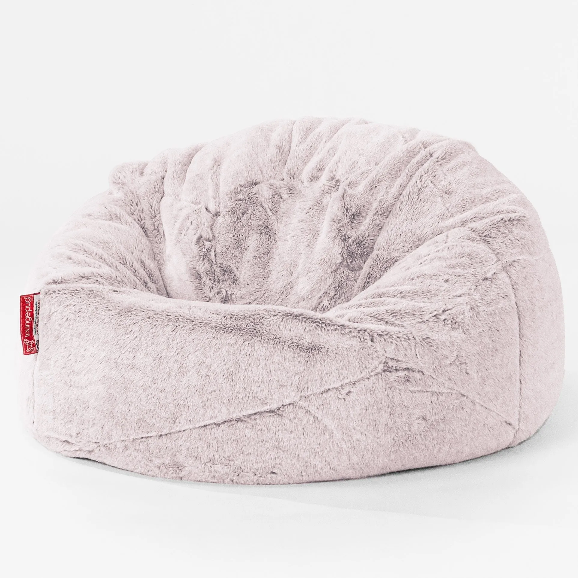 Classic Kids Bean Bag Chair 1-5 yr - Fluffy Faux Fur Rabbit Dusty Pink