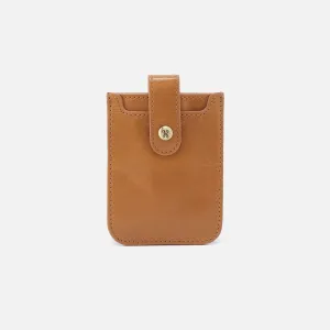 Dunn Card Case In Polished Leather - Natural