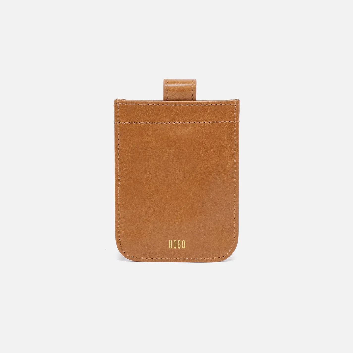 Dunn Card Case In Polished Leather - Natural