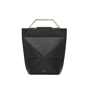 Facet Classic Foldable Top Handle Bag - Black