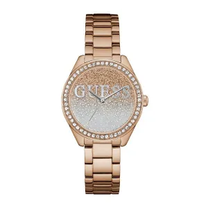 Guess Glitter Girl Rose Gold Stainless Steel Multi Color Dial Quartz Watch for Ladies - W0987L3