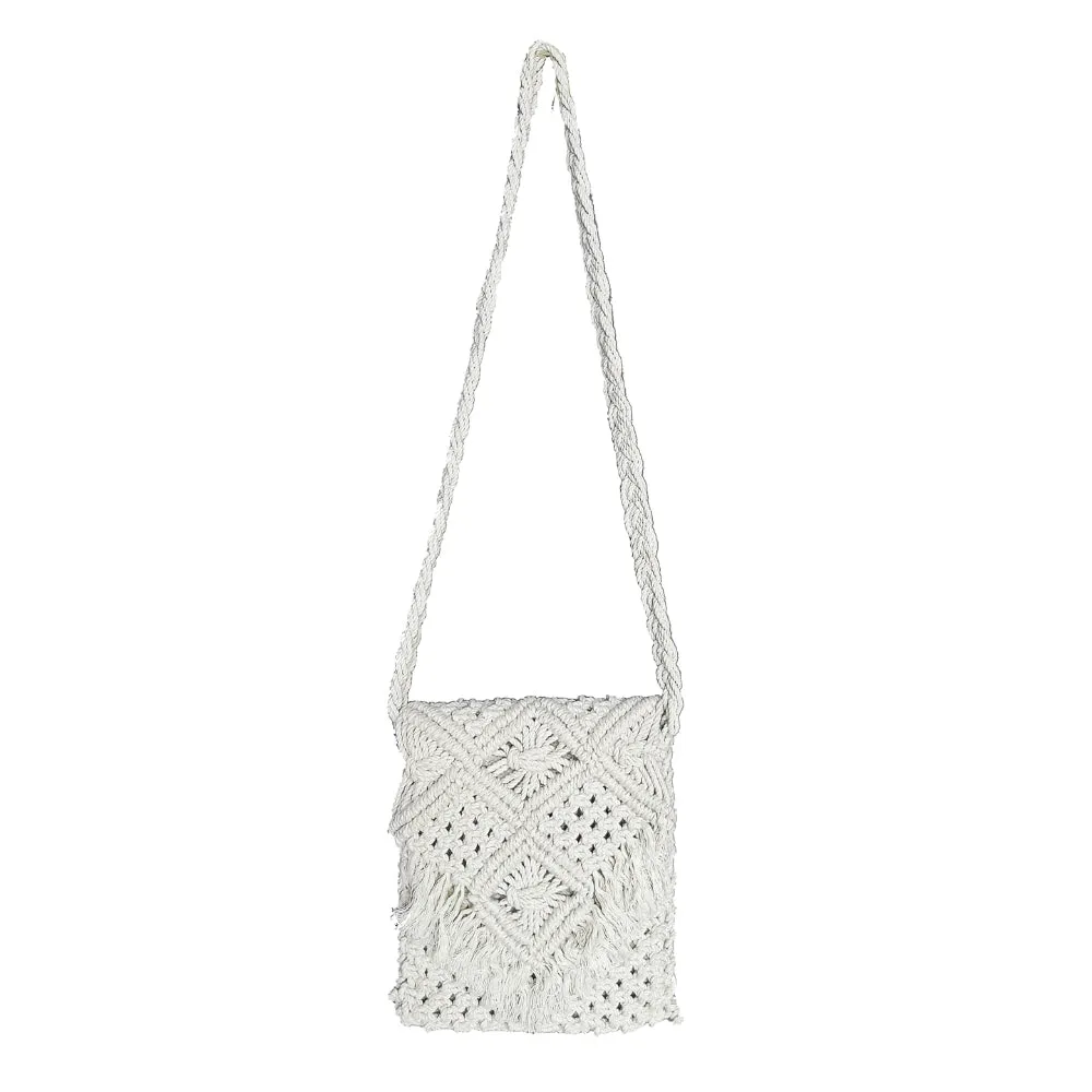 IMARS Macrame Bag Yellow For Women & Girls (Beach Bag) Made With Macrame Yarn