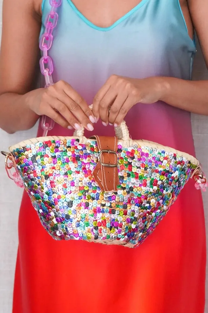 Jane Sequin Covered Mini Tote