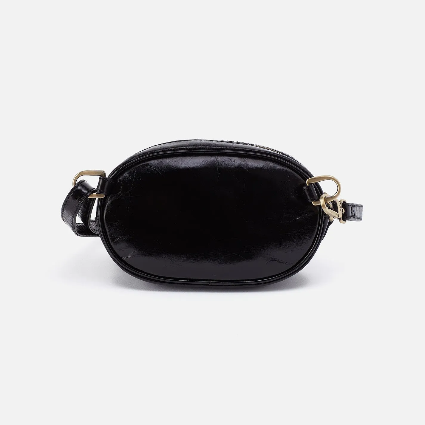 Kerry Belt Bag in Polished Leather - Black