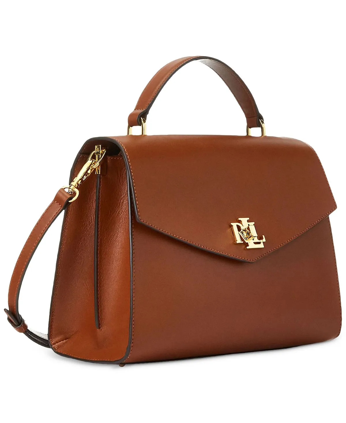 Lauren Ralph Lauren Small Leather Top Handle Satchel