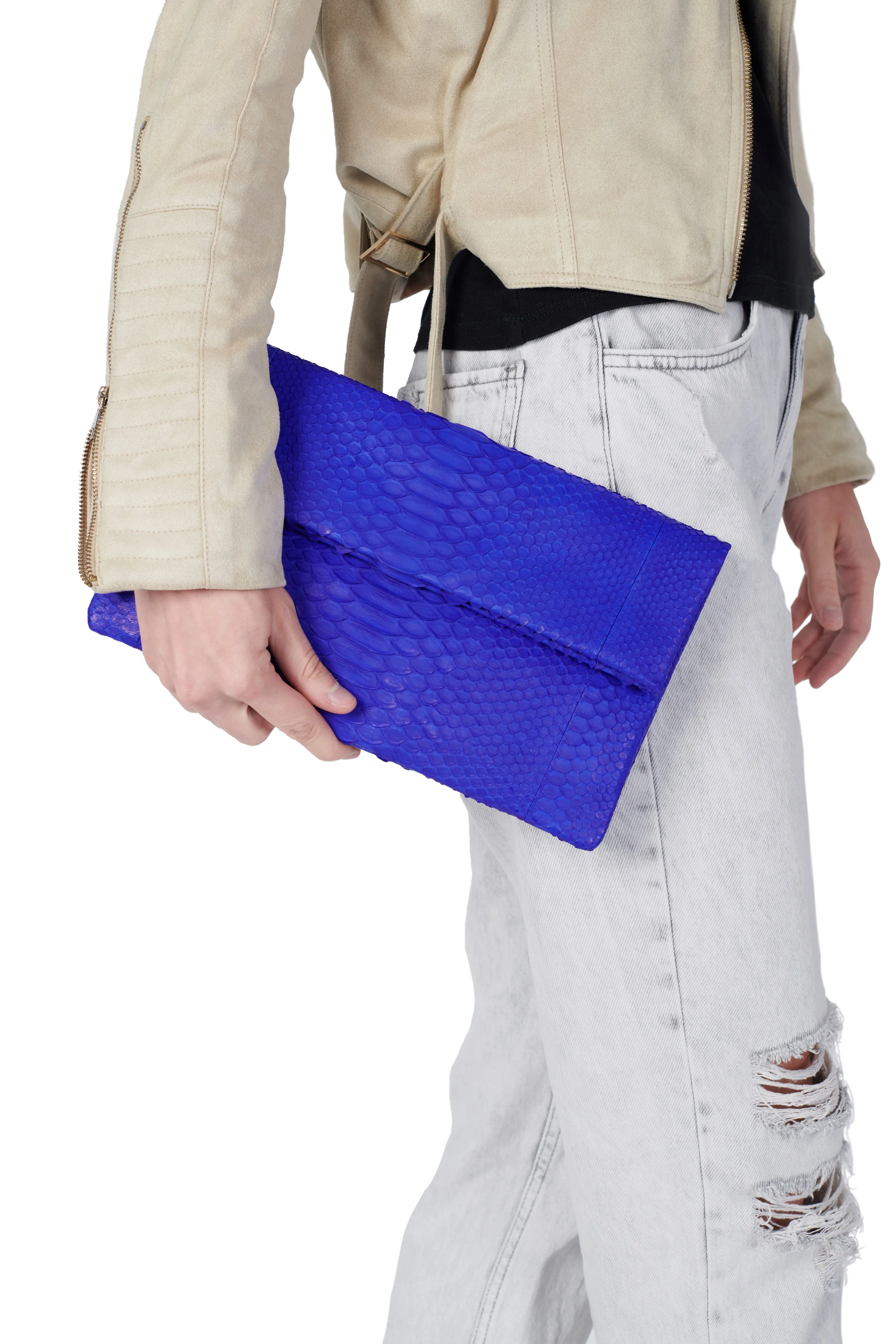 Mandalay Cobalt Foldover Clutch