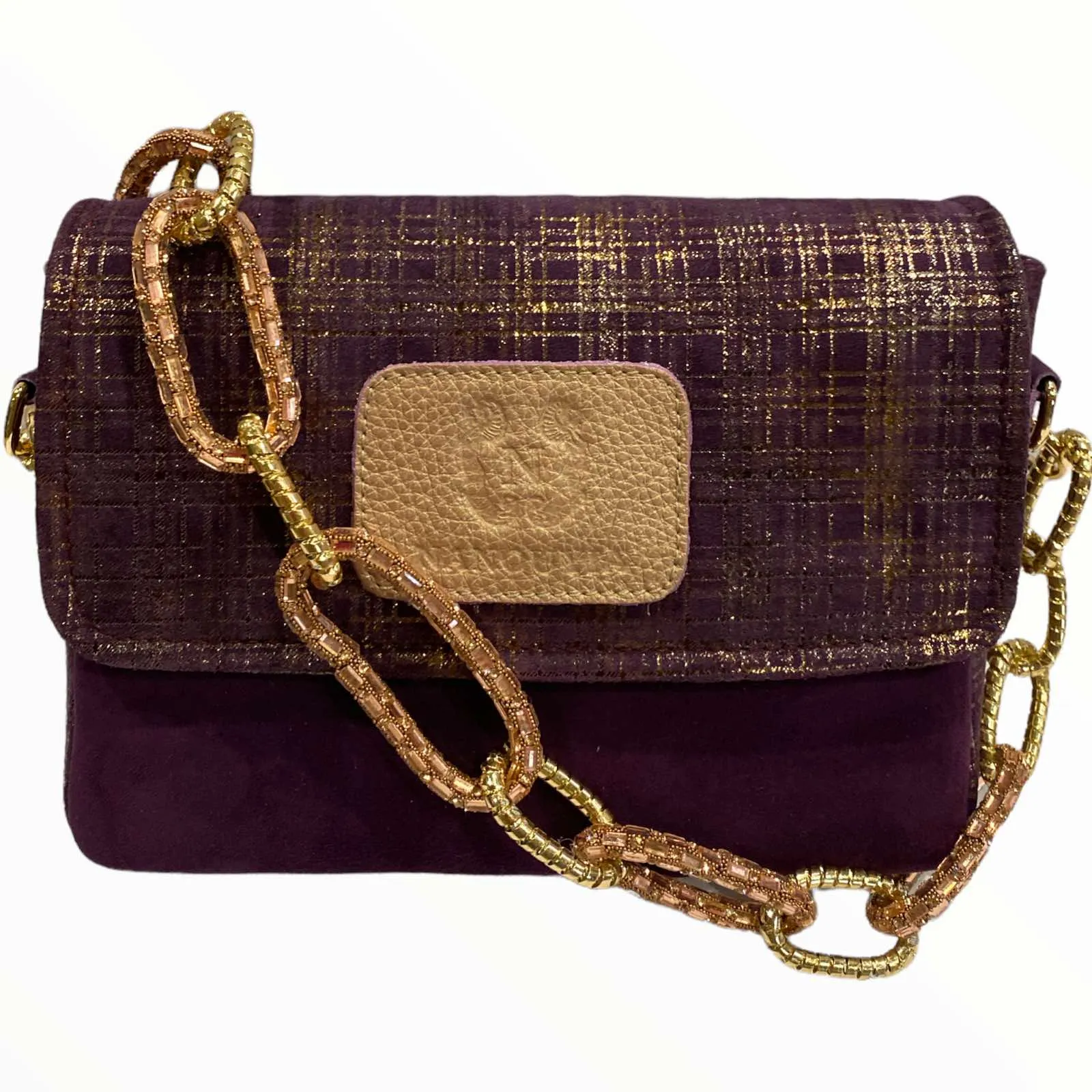 Mandy mini. Deap purple leather limited edition bag