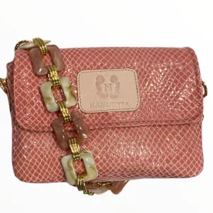 Mandy mini. Pink mermaid leather limited edition bag