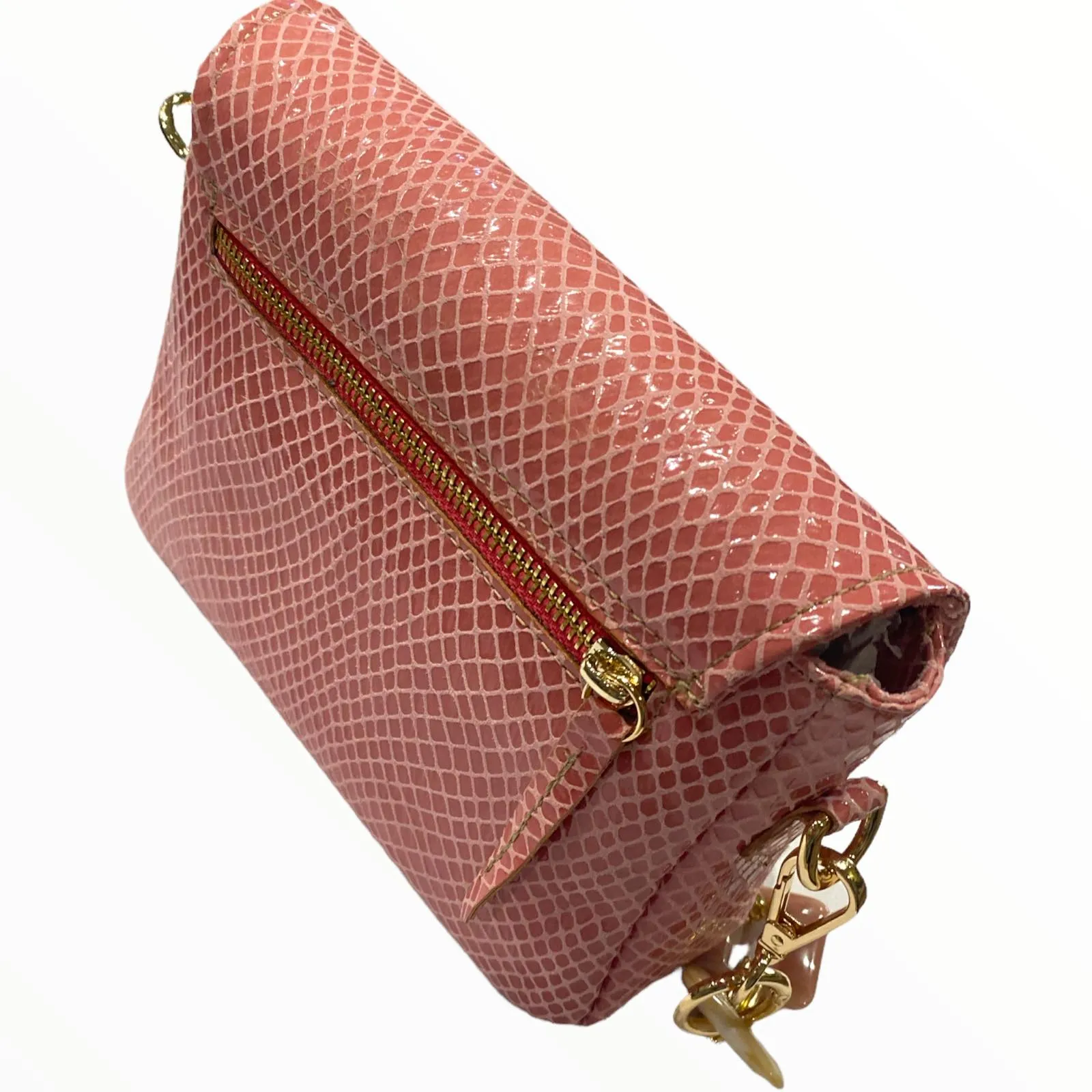 Mandy mini. Pink mermaid leather limited edition bag