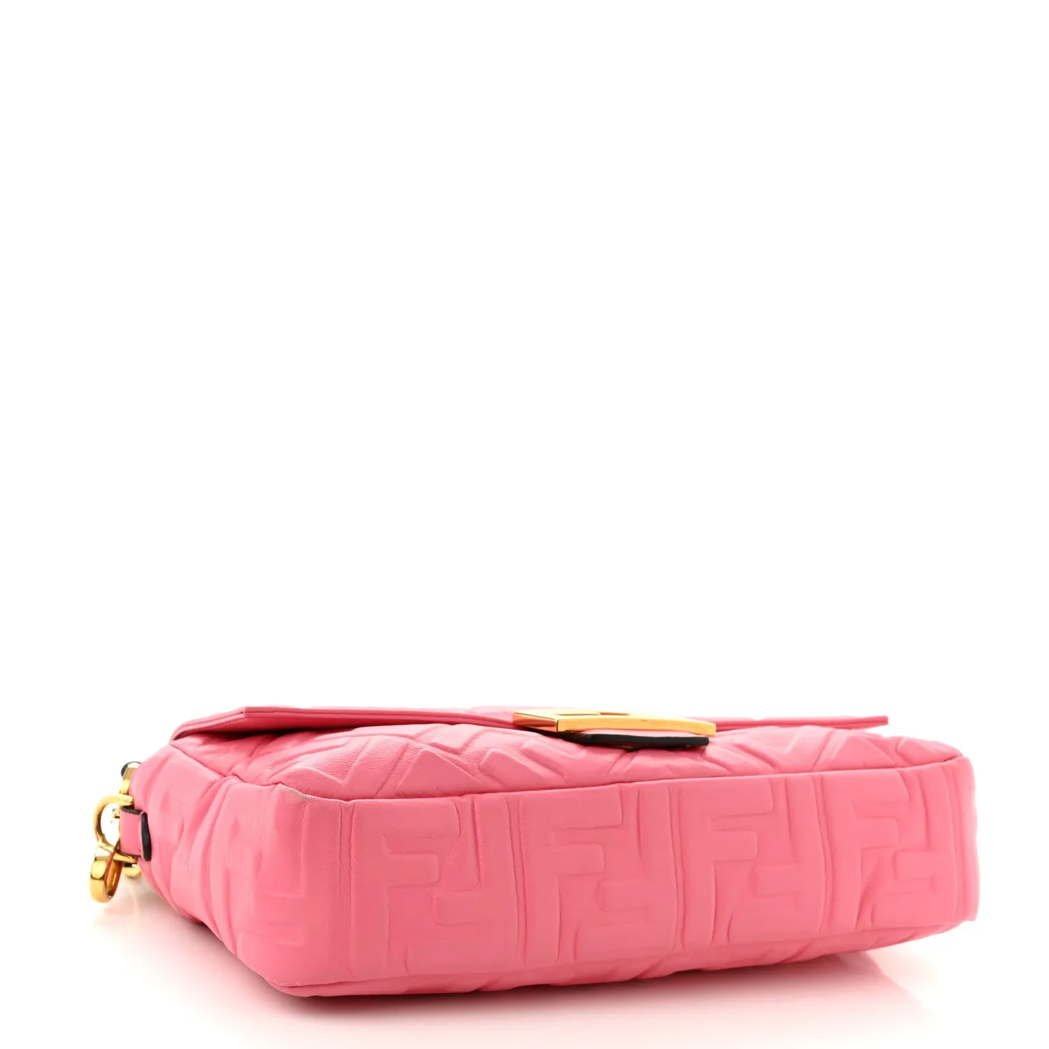 Nappa FF 1974 Embossed Baguette Rosa Fluo