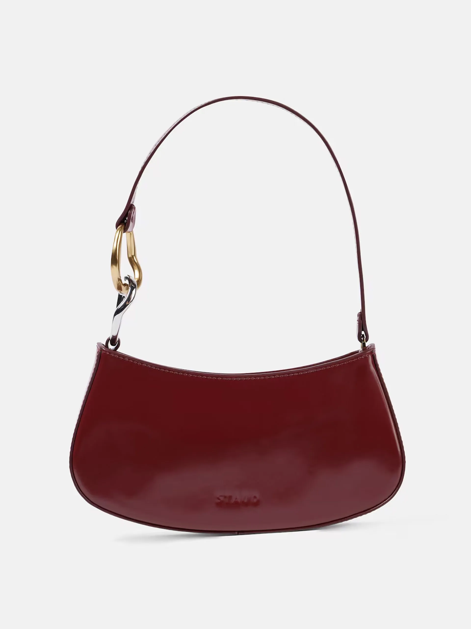 Ollie polished leather shoulder bag