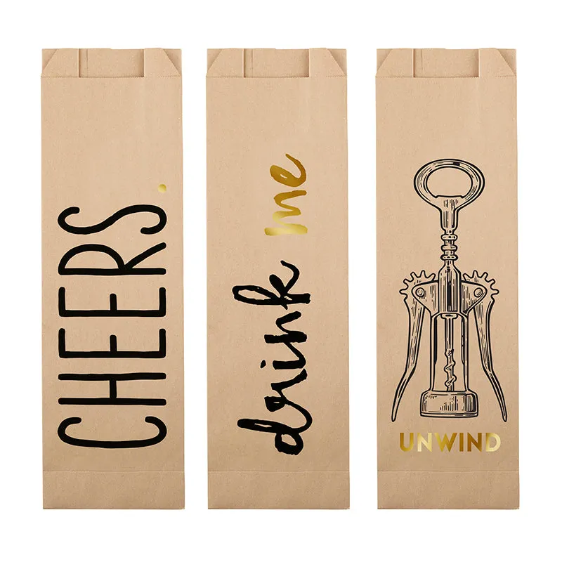 PAPER WINE BAGS - CHEERS ASSORTMENT