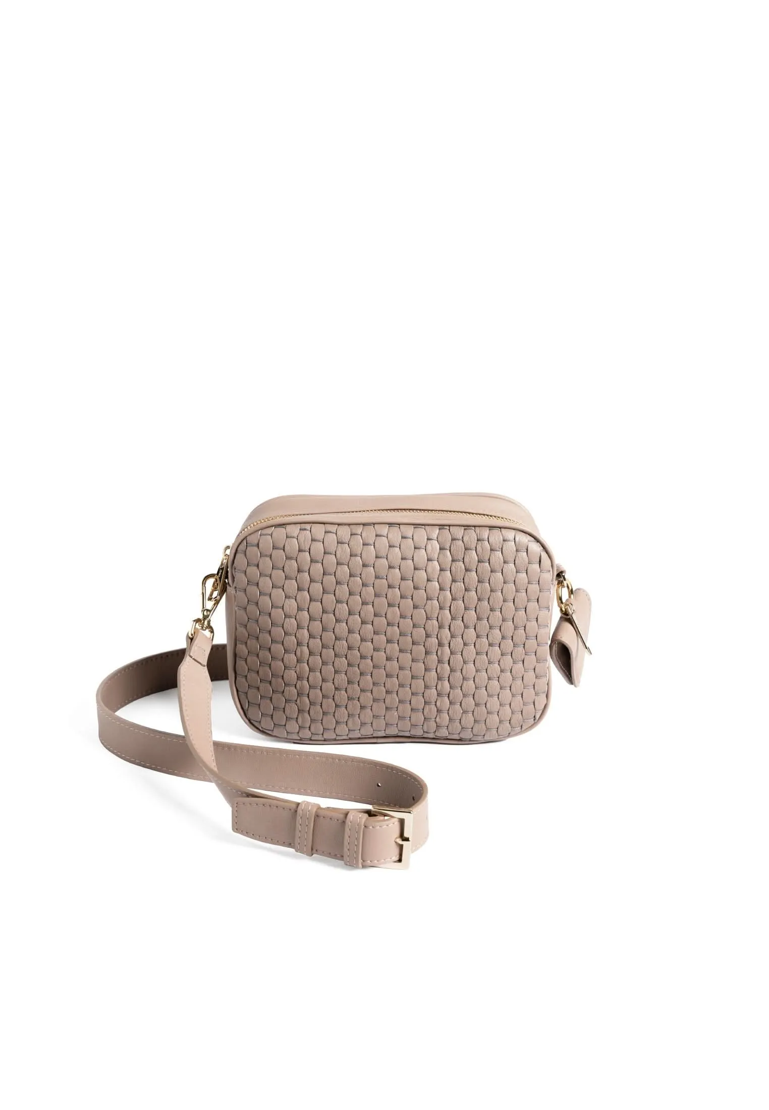 Parise Venice Weave Crossbody - White Gold