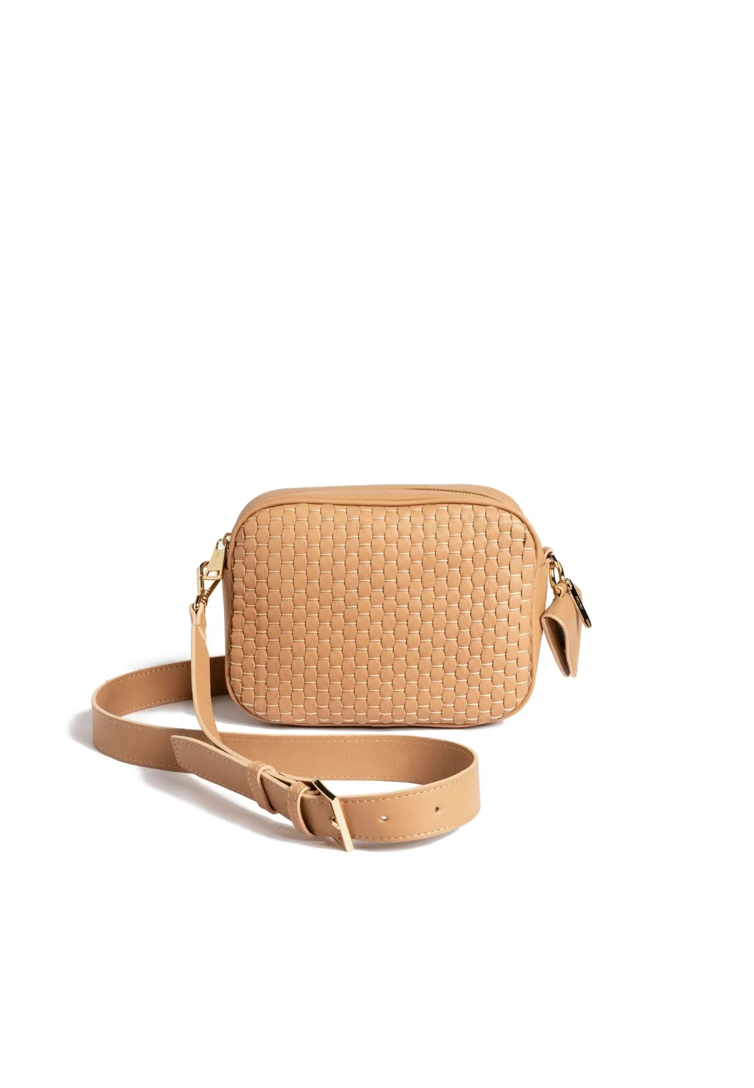 Parise Venice Weave Crossbody - White Gold