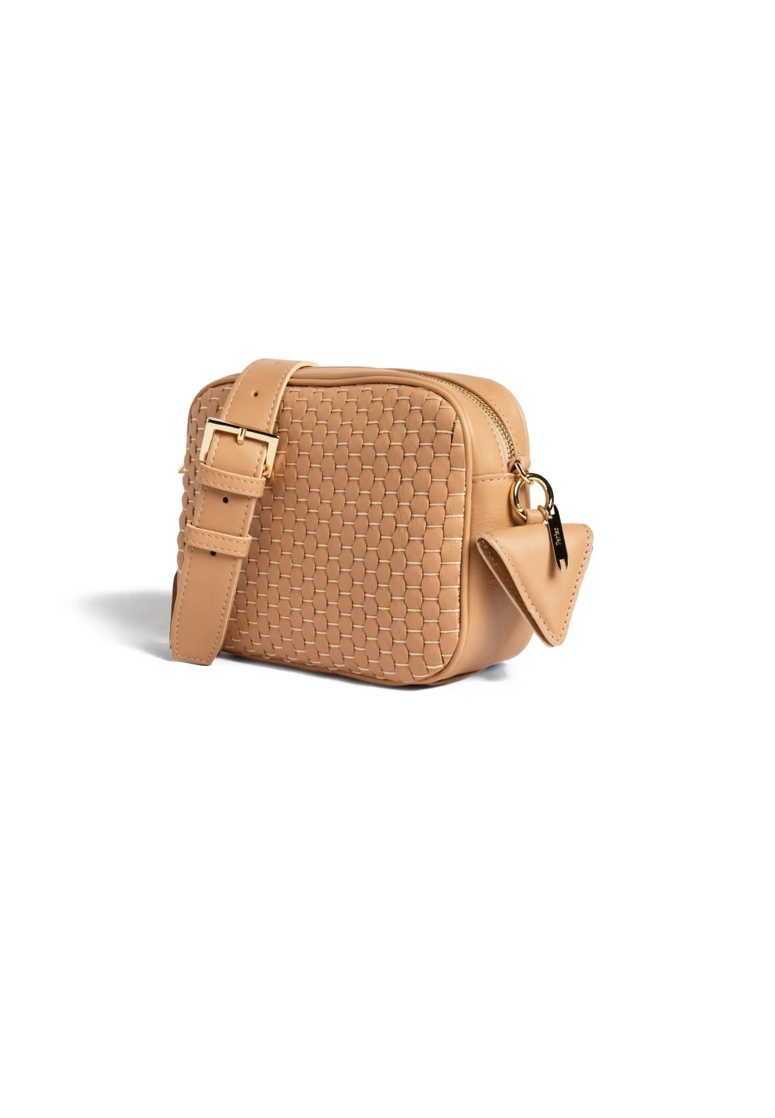 Parise Venice Weave Crossbody - White Gold