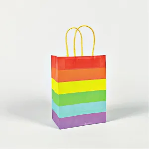 Party Bags wIth Handles - Rainbow (6 Pack)