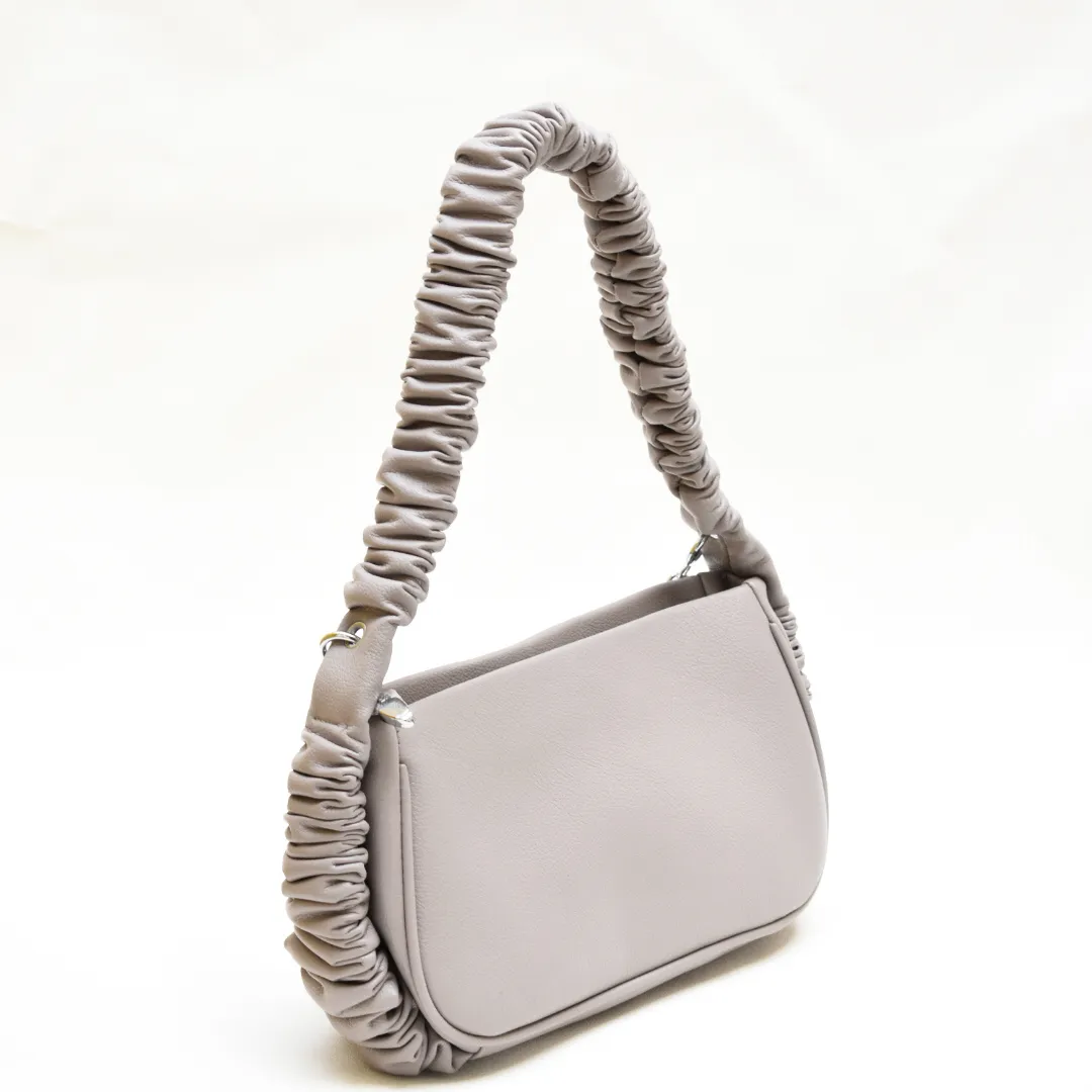 Pearl Chain Shoulder Bag Grey