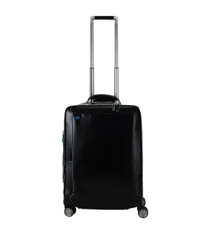 Piquadro Blue Square Unisex Black Cabin Trolley