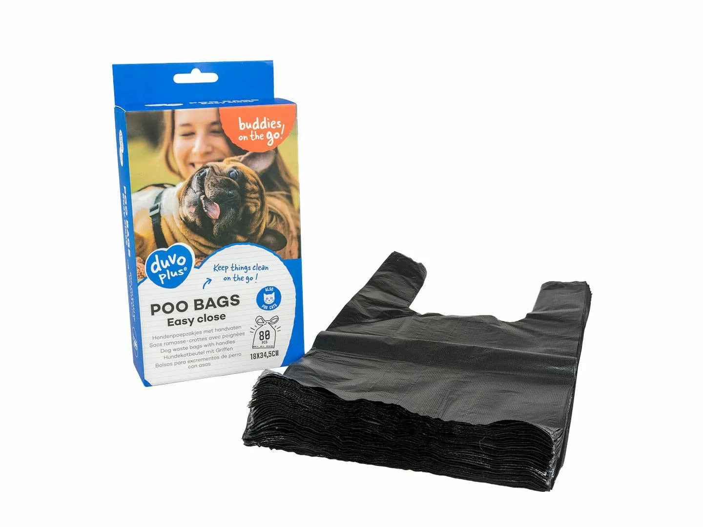 Poo bags Classic easy close 80st - 18x34,5cm black