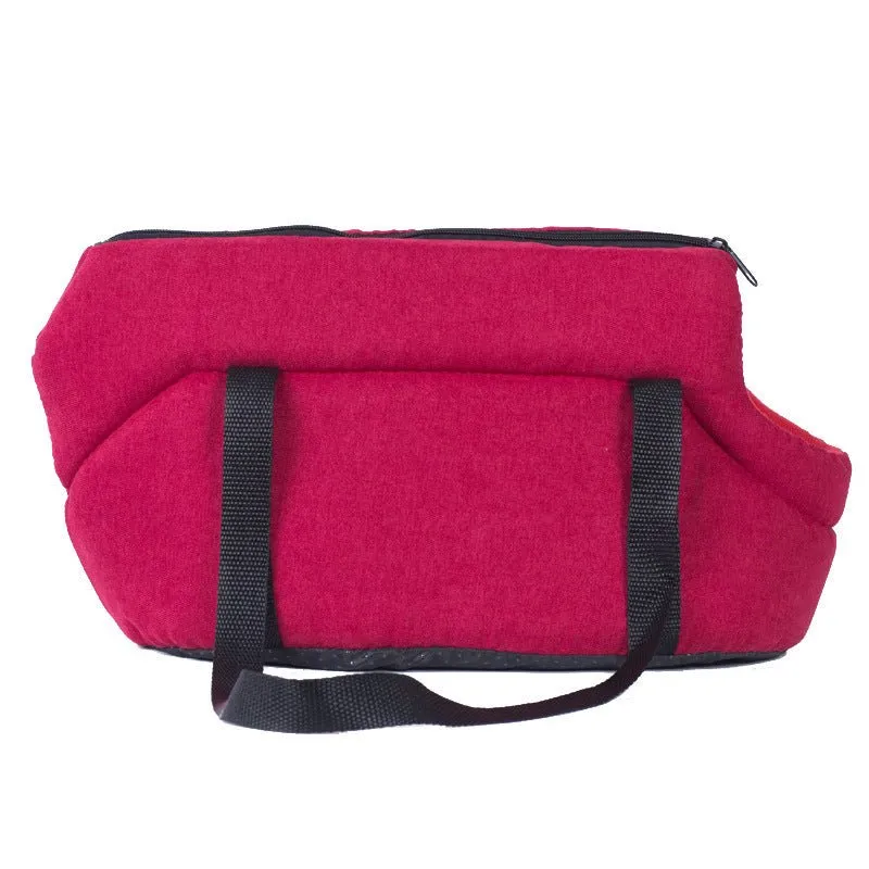 Portable Pet Dog Cat Carrier Shoulder Bag With Removable Pad At The Bottom