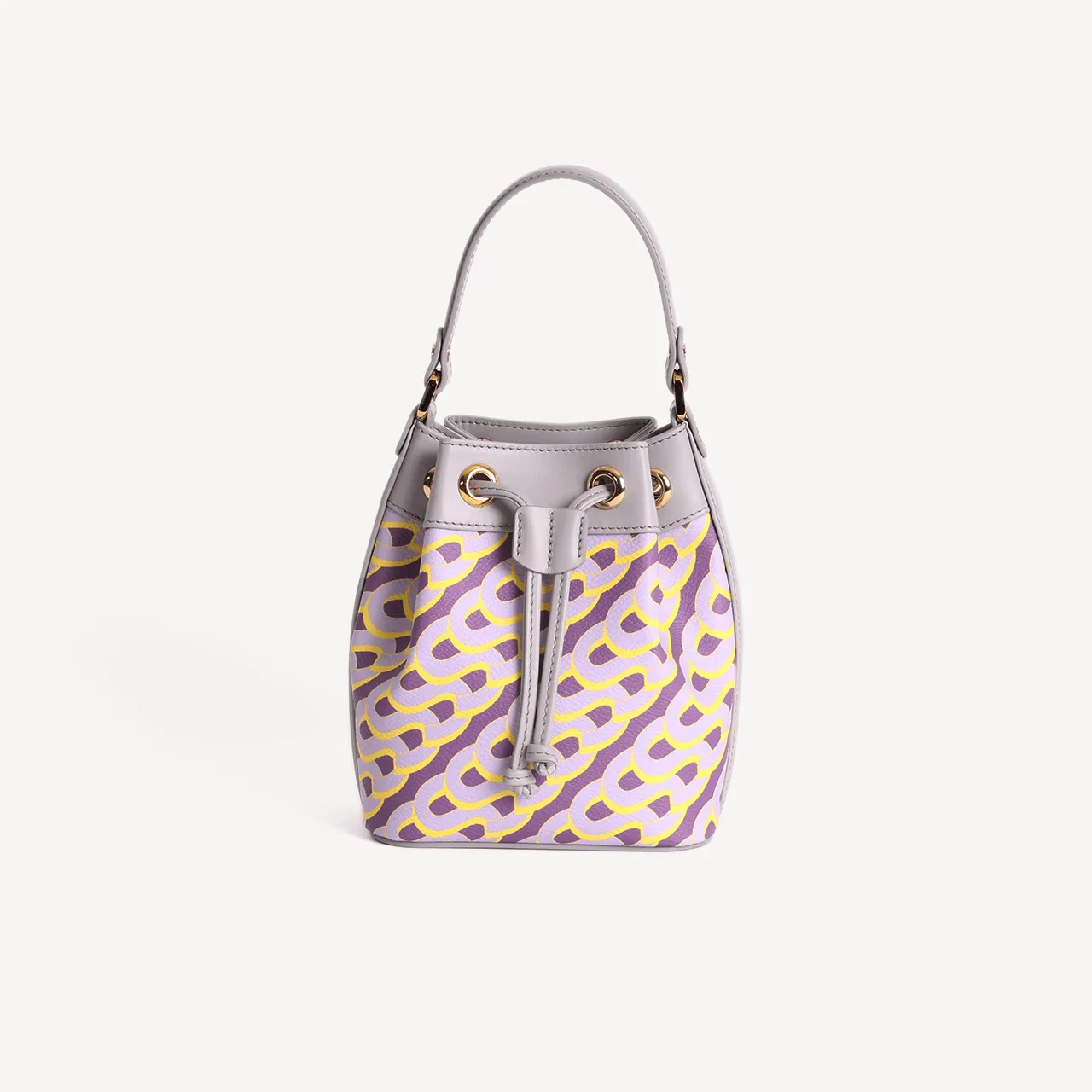 Pouch Bag Medium Monogram Print - Yellow & Lilac