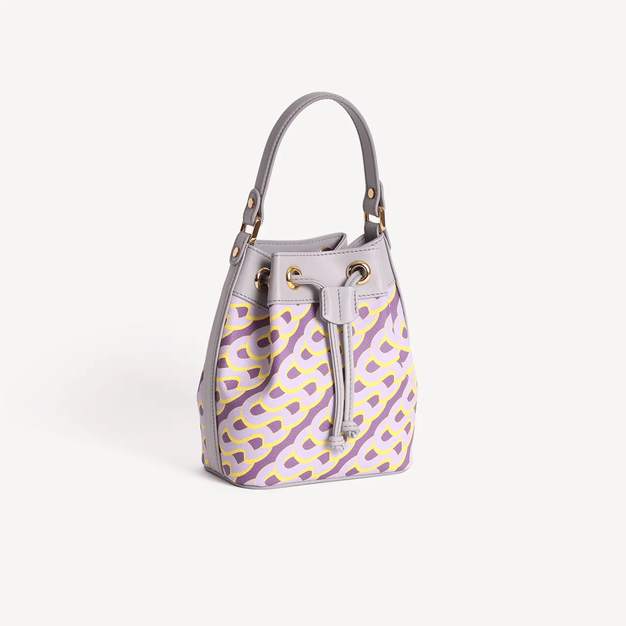 Pouch Bag Medium Monogram Print - Yellow & Lilac