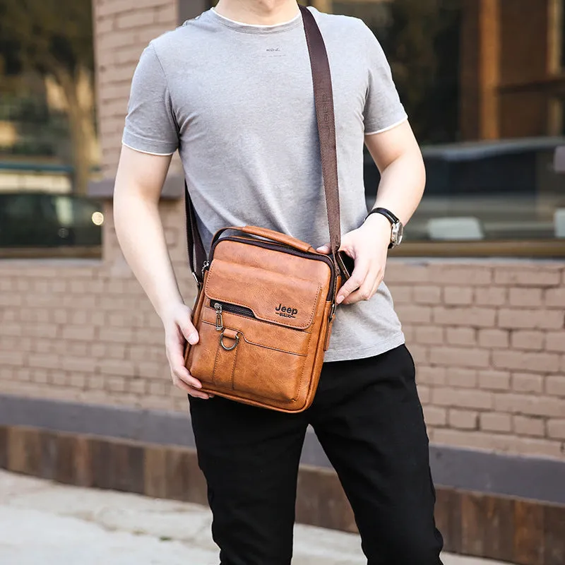 Retro Men's Documents Crossbody Bags Large Capacity Casual Bags Trendy Handbags